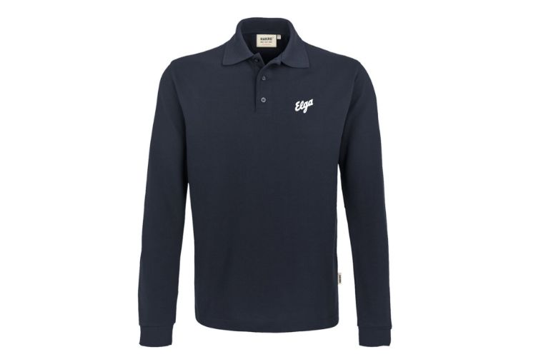 Picture of Elga long-sleeved polo shirt, ink, comfort fit 